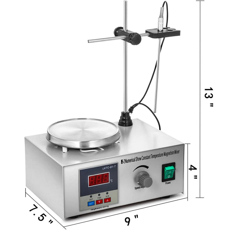 VEVOR 1/2/4/6 Heads Magnetic Agitador With Hot Plate Vortex Electric Shaker Mixer Portable Blender Stirrer Bar for Chemical Lab