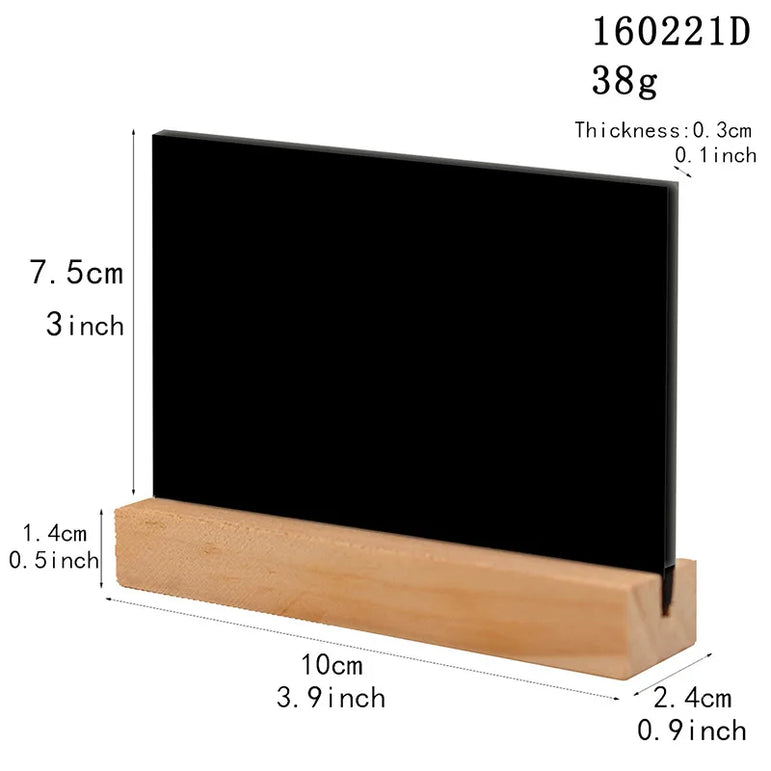 Wooden Double-sided Small Chalkboard Ornaments Home Decoration Hotel Bar Writing Board Double-sided Chalkboard Message Board CRA
