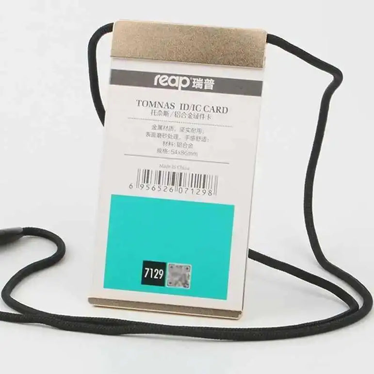 Mg Al Alloy Id Card Badge Holders With Safety Lanyard And Adjustable Buckle Comfortable Focus On Customization
