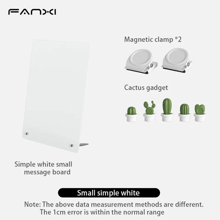 Magnetic Bulletin Board with Stand Magnetic Board for Tabletop with Magnetic Clamp Metal Board for Magnets Display