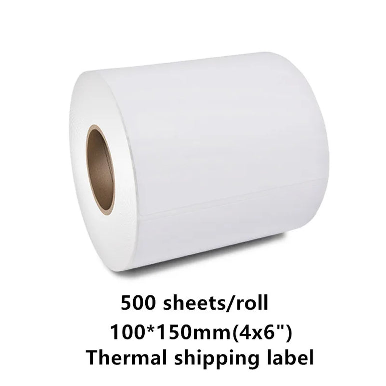 4x6 three proof thermal folding adhesive sticker shipping label 100x150mm express logistics waybill label paper 500 sheets