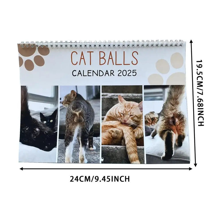 Cat Calendar 2025 January to December Calendar Cat Balls Calendar Cute and Aesthetic Decoration for Home Wall Decor