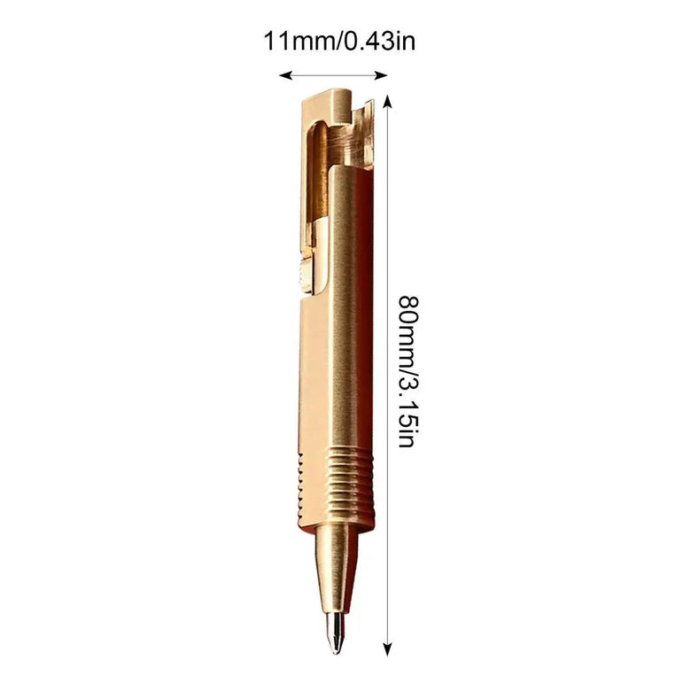 Mini Pen Creative Brass Journal Pens Journal Pens Brass Short Ballpoint Pens For Journaling Brass Writing Tools For Home School