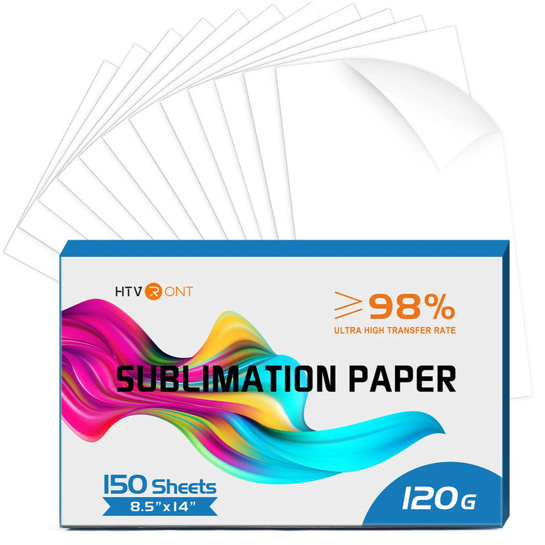 HTVRONT 150 Sheets 8.5x14 inches Inkjet Sublimation Paper Heat Transfer Paper for Inkjet Printer T-shirt Clothes Printing 120g