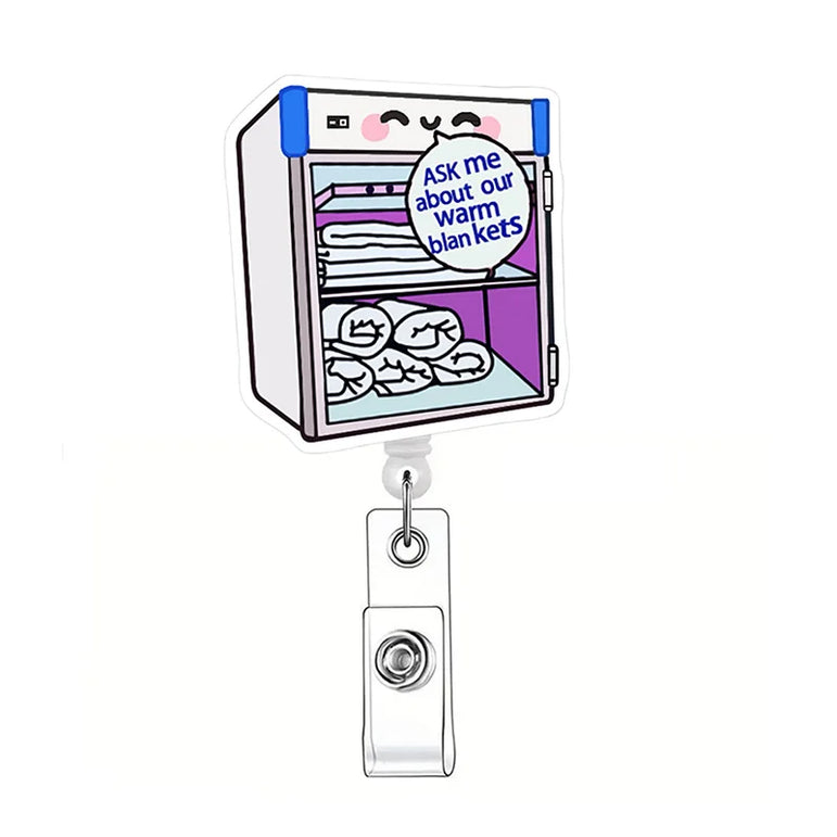 Newest Glitter Acrylic Medical Appliances Hospital Badge Reel Retractable ID Badge Holder With Ordinary Clip Name Holder