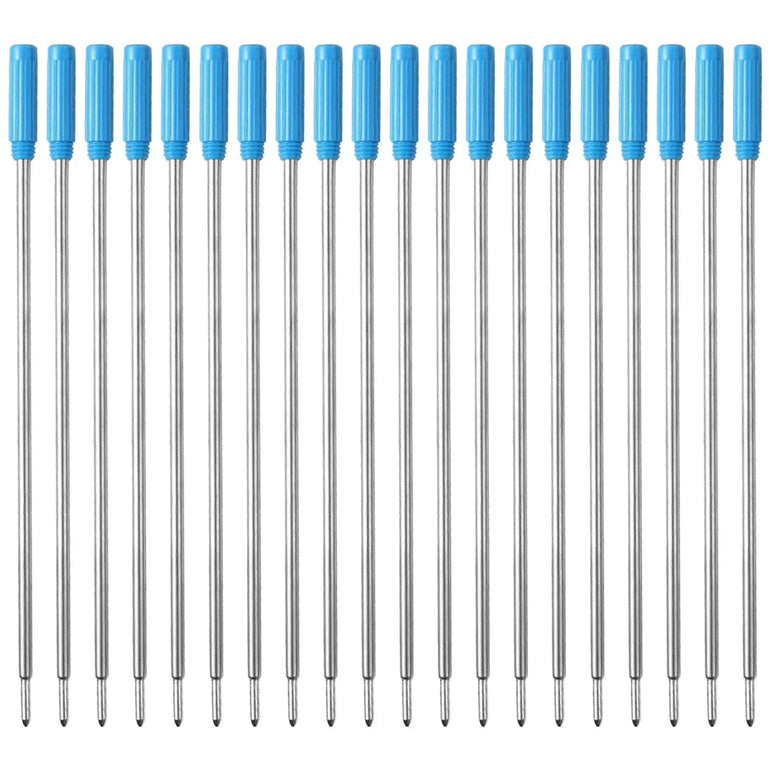 20pcs\set L:4.5 In Ballpoint Pen Refills for Cross Pens Medium Point blue Black Ink