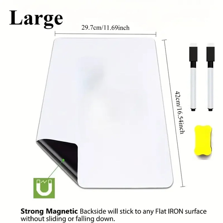 A3 A4 A5 Erasable Flexible Marker Fridge Magnet Magnetic WhiteBoard Dry Erase Board Refrigerator Sheet Kitchen Memo Grocery List