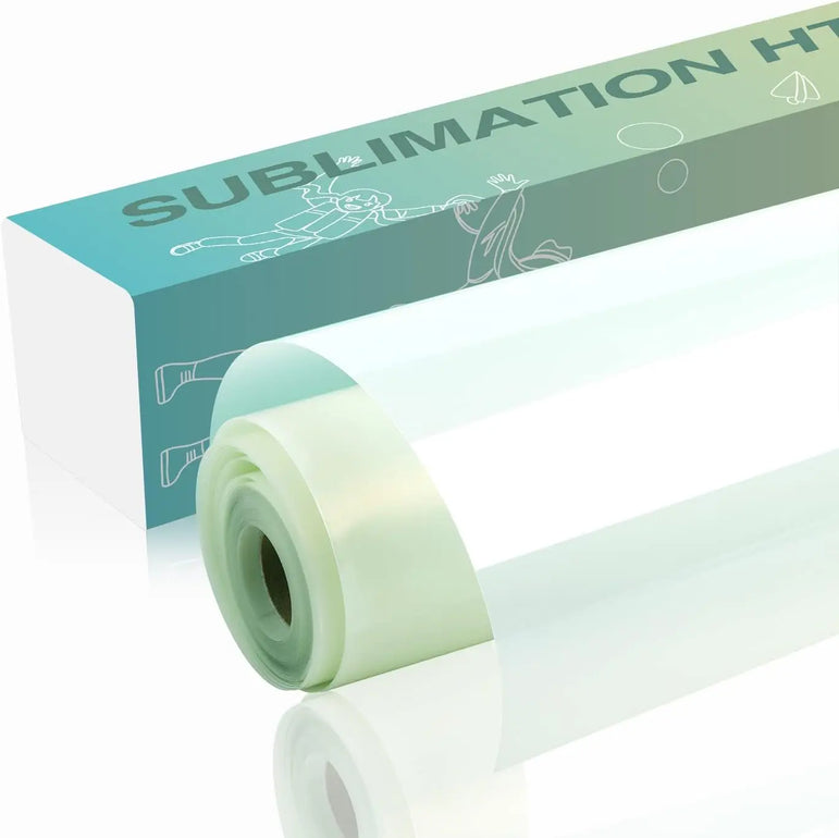 HTVRONT 12"X20ft Matte Sublimation HTV Vinyl for Light-Colored Shirts Clear Heat Transfer Vinyl for Sublimation Cotton Fabric