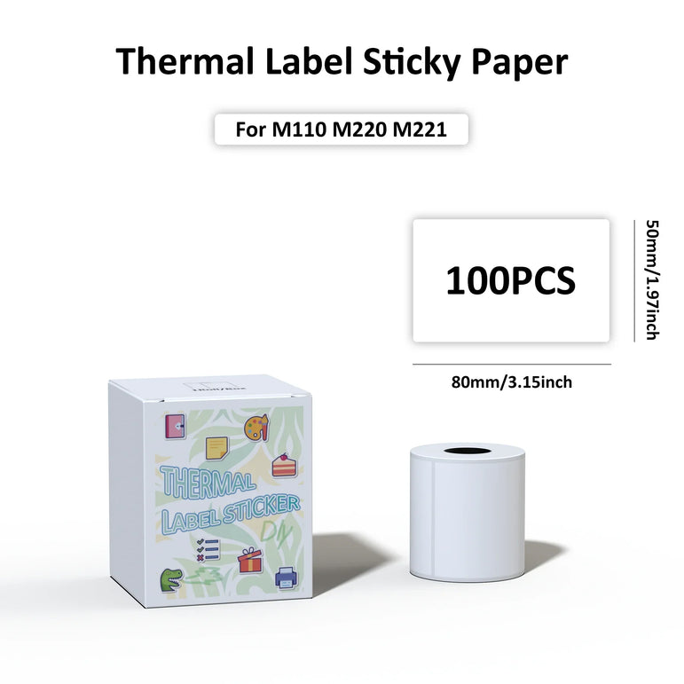 M110 Paper Compatible With M110/M120/M220/M221 Label Maker Printer Thermal paper Label Maker Paper M110 Label For Small Business