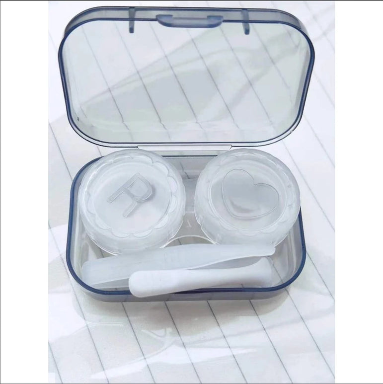 Contact lens storage box set plastic tweezers silicon suction rod set storage set