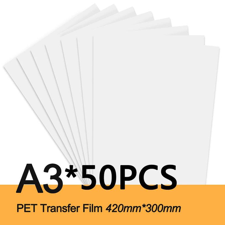 A3 A4 50/100DTF film cold hot warm peel for Direct to Film Printer Heat Transfer Paper For Epson L1800 DX5 Printhead DTF printe