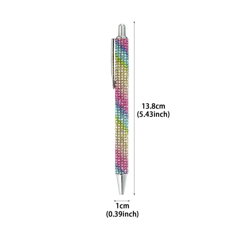 Rhinestone Ballpoint Pen Fancy Sparkly Crystal Pens Retractable Bling Ballpoint Pen Cute For Women Writing Drawing Journaling