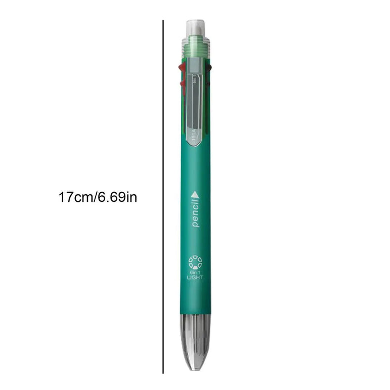 6 In 1 Multicolor Ballpoint Pen 5 Colors Ball Pen Creative Multicolor Ballpoint Pen 1 Automatic Pencil With Eraser for School