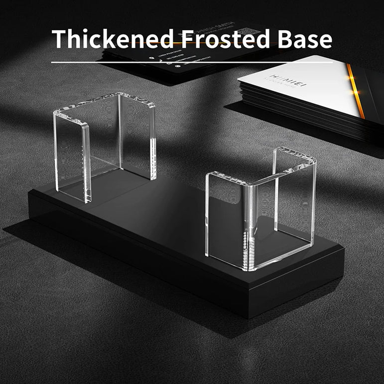 Transparent Acrylic Business Card Holder, Office Business Card Display Stand, 30-40 Business Cards Card Holder For Desk