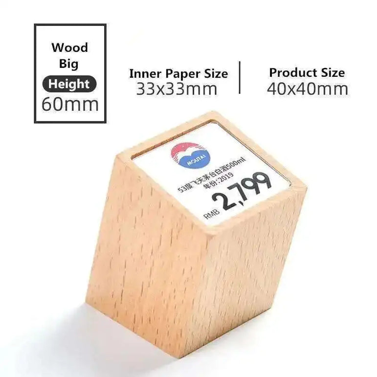 Sign Holder Price Name Card Tag Label Counter Top Number Price Tag Price Display Stand Case