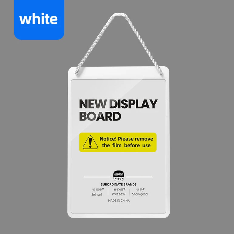 Placards lit. hang up a plate Event Listing Advertising and promotional display boards Warehouse signage Hanging alert signs