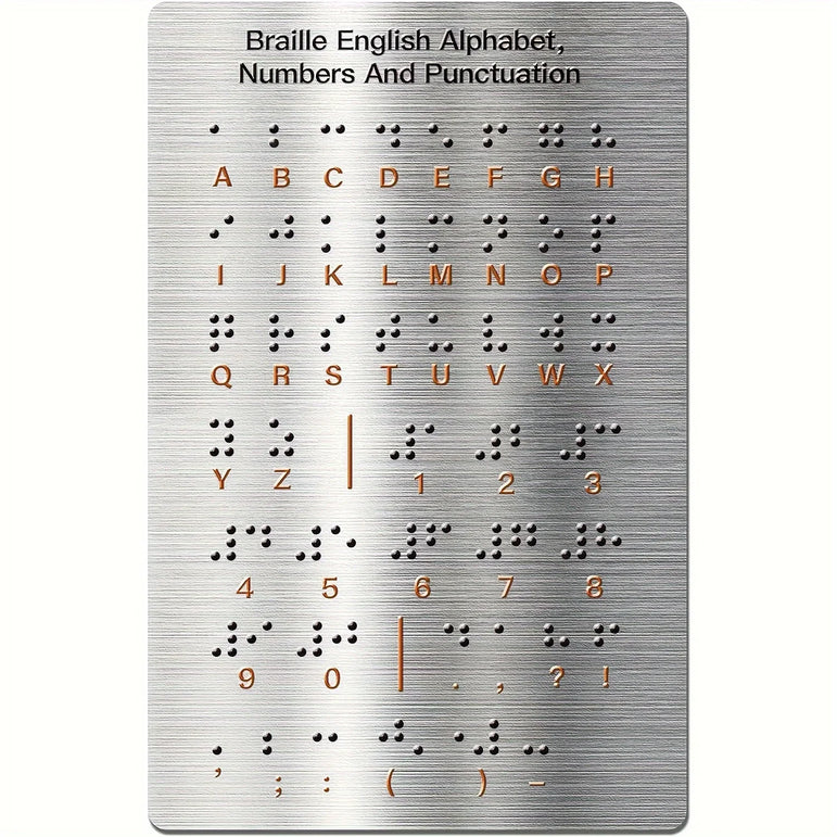Durable Braille Letter and Number Learning Tool with Tactile Protrusion Reading Function, Educational Aid Tool