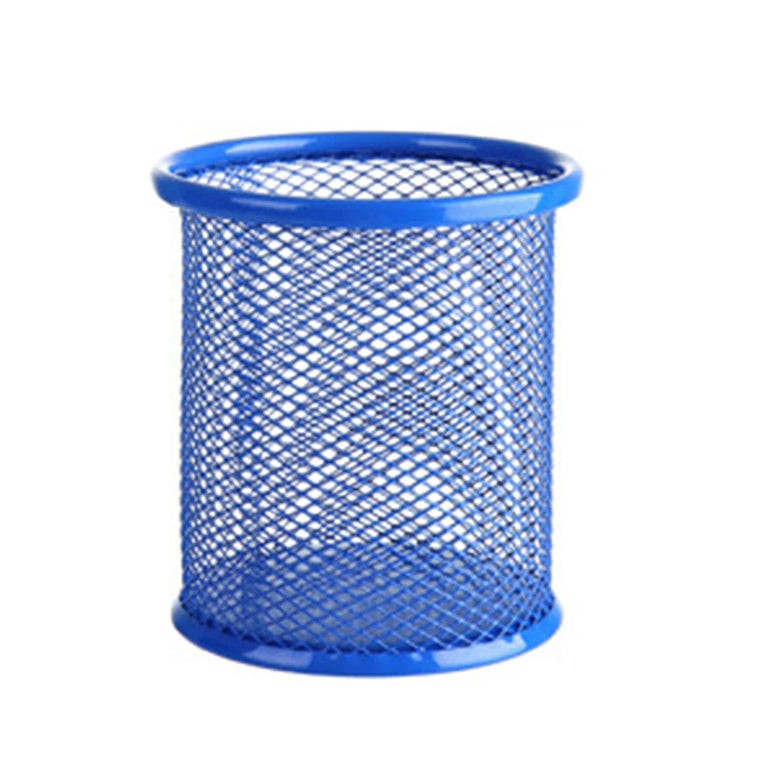 1Pcs Pencil Holder Office Desk Metal Mesh Square Round Pen Pot Cup Case Container Organiser Durable Pencil Case