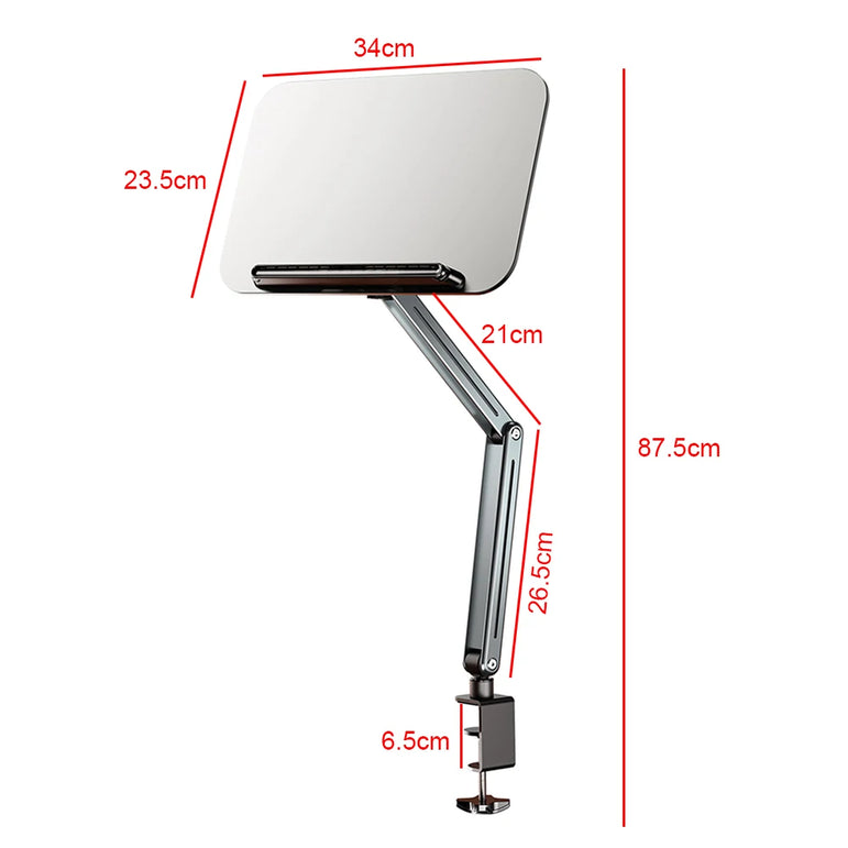 Desk Clamp Book Stand for Reading Adjustable Book Holder Recipe Book Holder for Laptop Tablet Recipe Textbook