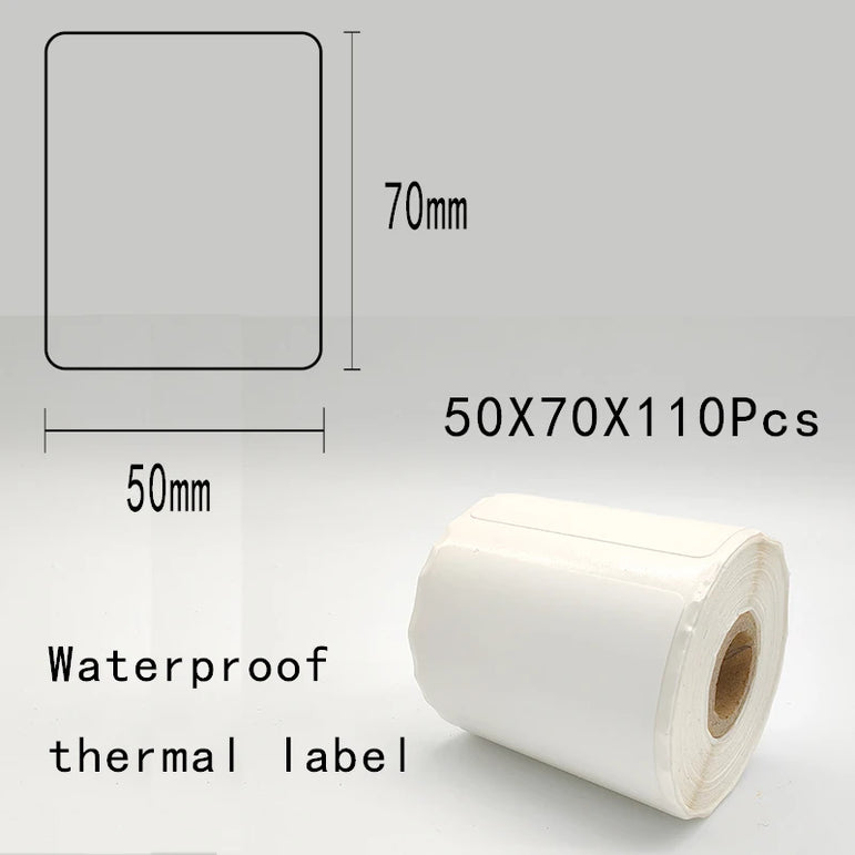 5PK Thermal Adhesive Label Papers for P1 Label Papers DP23 DP30 DP80 Label Maker Waterproof Tear Resistant Sticker