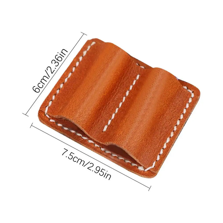Pencil Holder For Notebook Pen Pencil Holder Double Pen Clip Vintage PU Traveling Notebook Pen Holder Anti Lost Pen Organizer