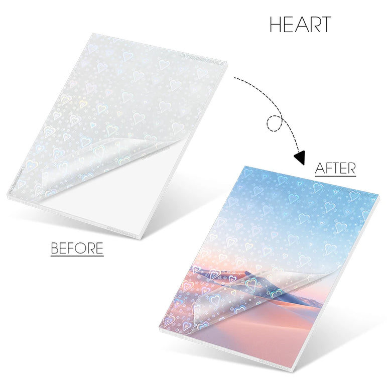 10 Sheets Cold Laminating Film Glossy Transparent Label Sticker Self Adheisve Lamination Film Waterproof Overlay Photo Picture