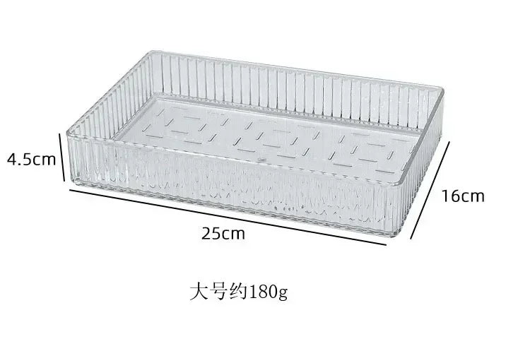 Unlimited Desk Drawer Organizers Set Plastic Bathroom Storage Makeup Organizer Clear Transparent Storage Box Bins