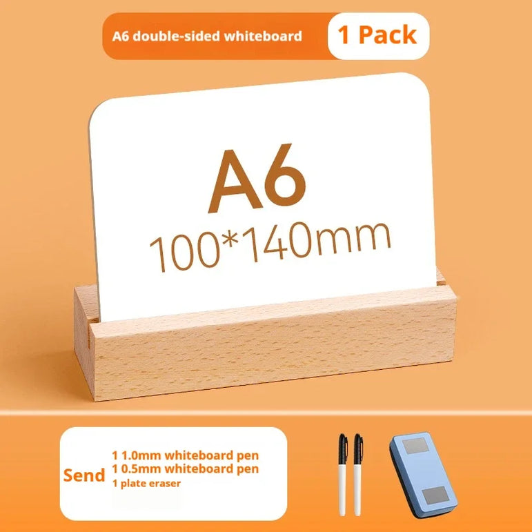Small Whiteboard Small Blackboard on Double-sided Desk Children's Drawing Board Shop Erasable Whiteboard Teaching Bulletin
