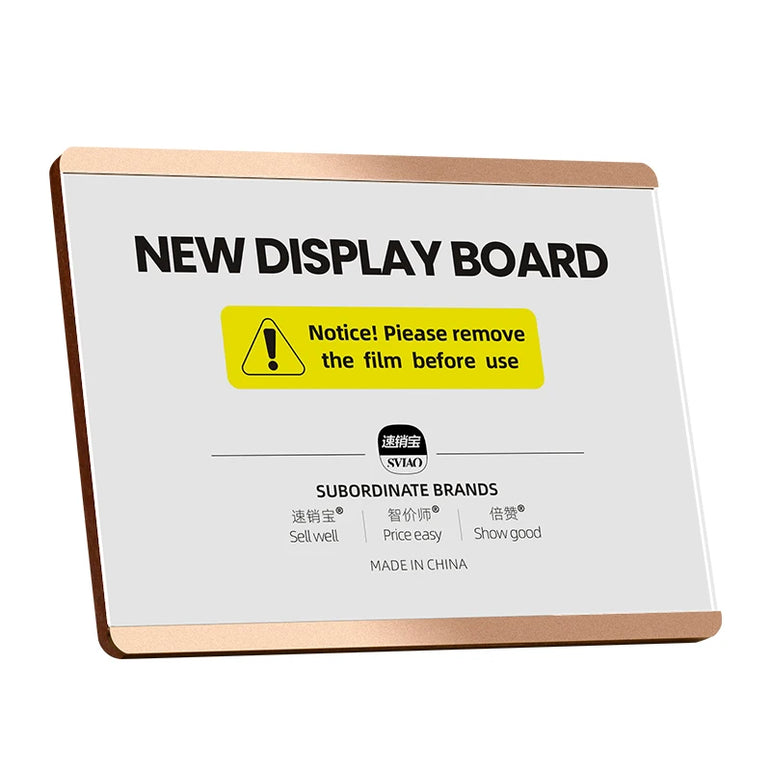 A4 21x29.7cm Honor Certificate Acrylic Sign Holder Display Stand Tabletop Menu Paper Holder Product Name Price Card Poster Frame