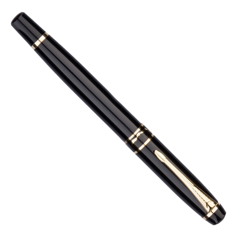 Metal Hero 1501 Fountain Pen iridium F 0.5mm nibs black Rotary ink suction for writing Business office school supplies Gifts pen
