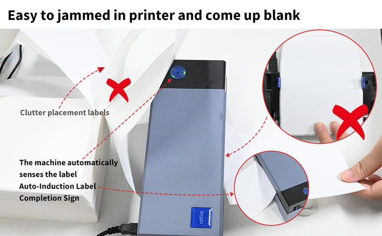 L LIKED 4x6 Direct Thermal Labels, 500pcs Perforated Fanfold, Compatible Zebra & Rollo Printers