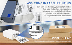 L LIKED 4x6 Direct Thermal Labels, 500pcs Perforated Fanfold, Compatible Zebra & Rollo Printers