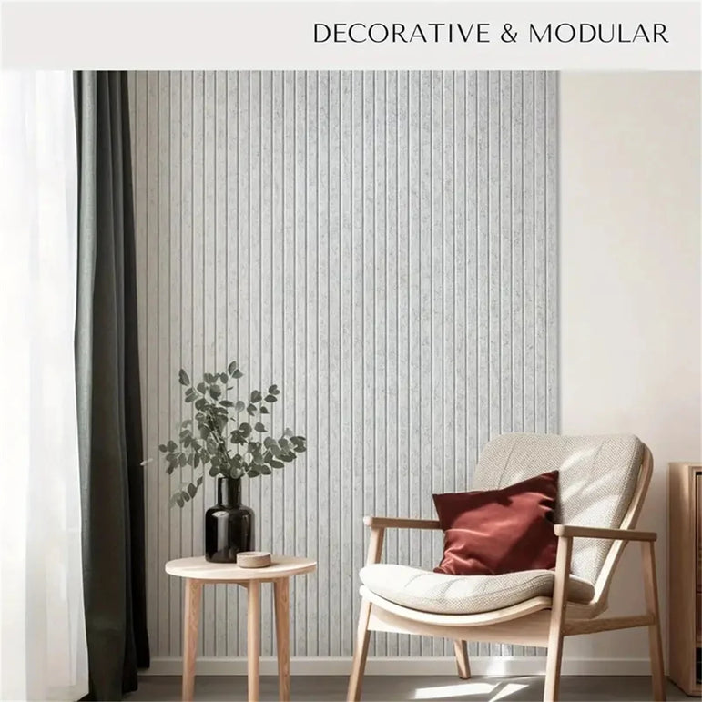 6pcs Felt Wall Stickers Bulletin Board - Artwork Display Board Photo Wall for Living Room, TV Background, Home Office Decor