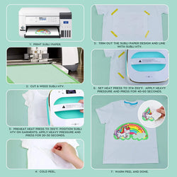 HTVRONT 12"X5FT Sublimation HTV Vinyl for Dark/Light Colored Shirts Dye Sub Heat Transfer Vinyl for Sublimation Cotton Fabric