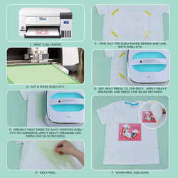 HTVRONT 12"X5FT Sublimation HTV Vinyl for Dark/Light Colored Shirts Dye Sub Heat Transfer Vinyl for Sublimation Cotton Fabric