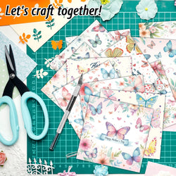 12sheets Mother's Day Scrapbooking Pads Paper Origami Butterfly Art Background Gift Decorative Paper Card Making Diy Paper Craft
