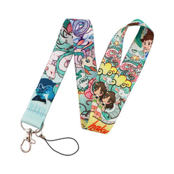 YL188 New Anime Icons Office Lanyard ID Card Badge Holder Pendant Keychain Pass Gym Mobile Kids Key Rings Accessories Gifts