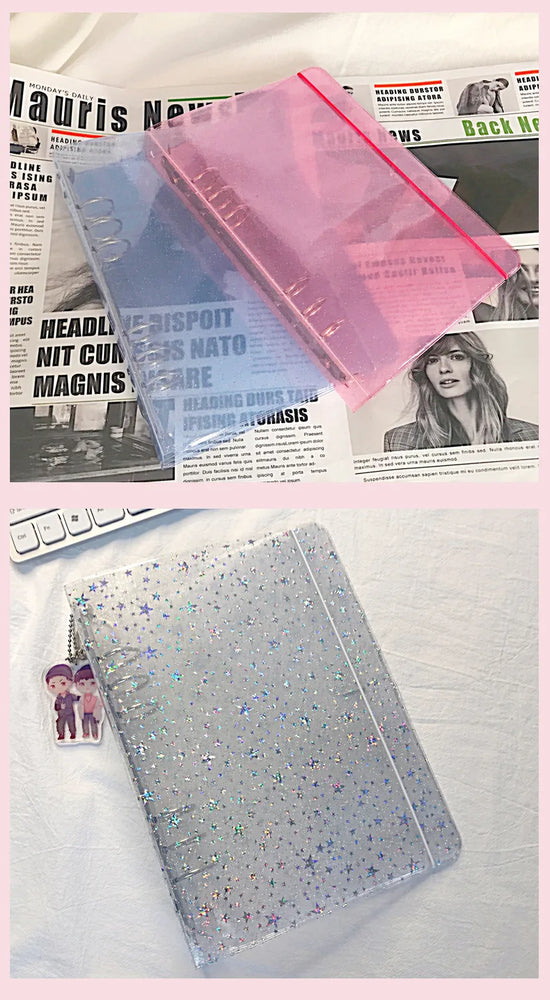 A5 A6 Glittery StarBinder Photo Collect Book&Journal Bonds Notebook Agenda Organizer Planner School Stationery