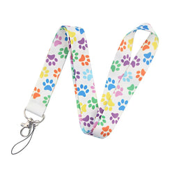 LT683 Cute Sloth Painting Art Neck Strap Lanyards Keychain Badge Holder ID Card Pass Hang Rope Lariat Key Ring Accessories Gifts