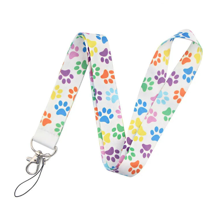 LT683 Cute Sloth Painting Art Neck Strap Lanyards Keychain Badge Holder ID Card Pass Hang Rope Lariat Key Ring Accessories Gifts