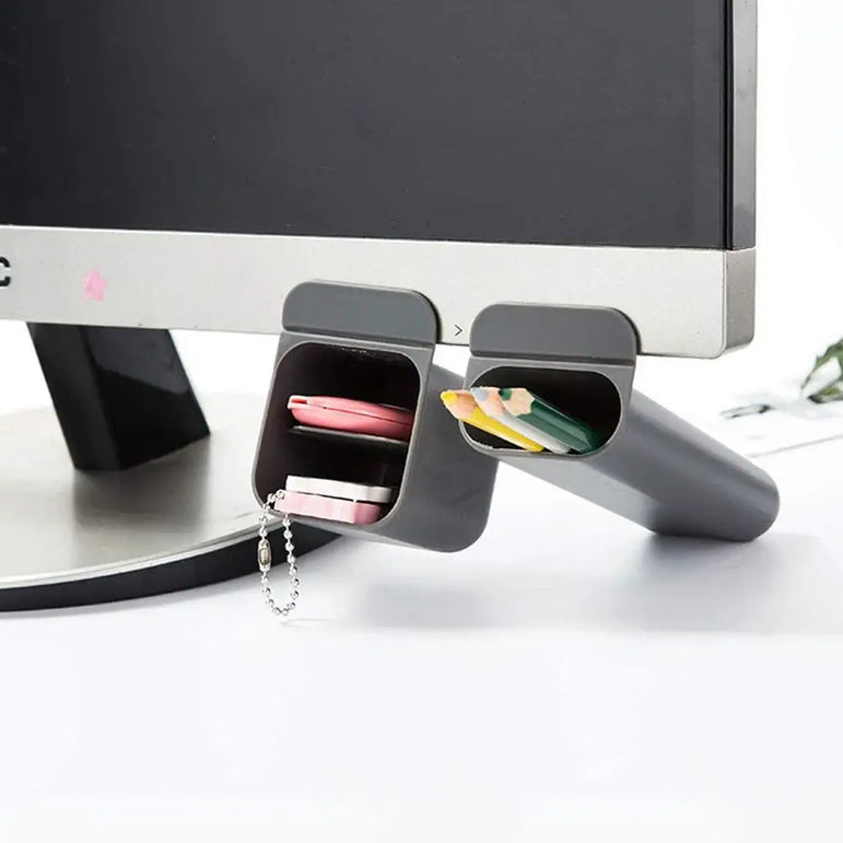 Creative Pasteable Pen Holder Desktop Storage Boxes Office Pen Organizer Ruler Sundries Storage School Stationery Pencil Pot