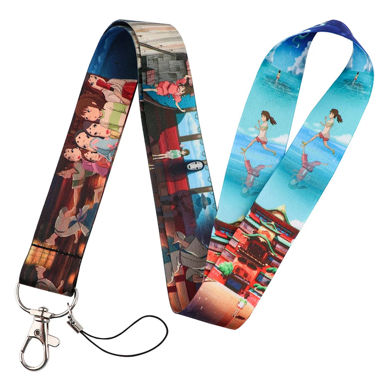 YL188 New Anime Icons Office Lanyard ID Card Badge Holder Pendant Keychain Pass Gym Mobile Kids Key Rings Accessories Gifts