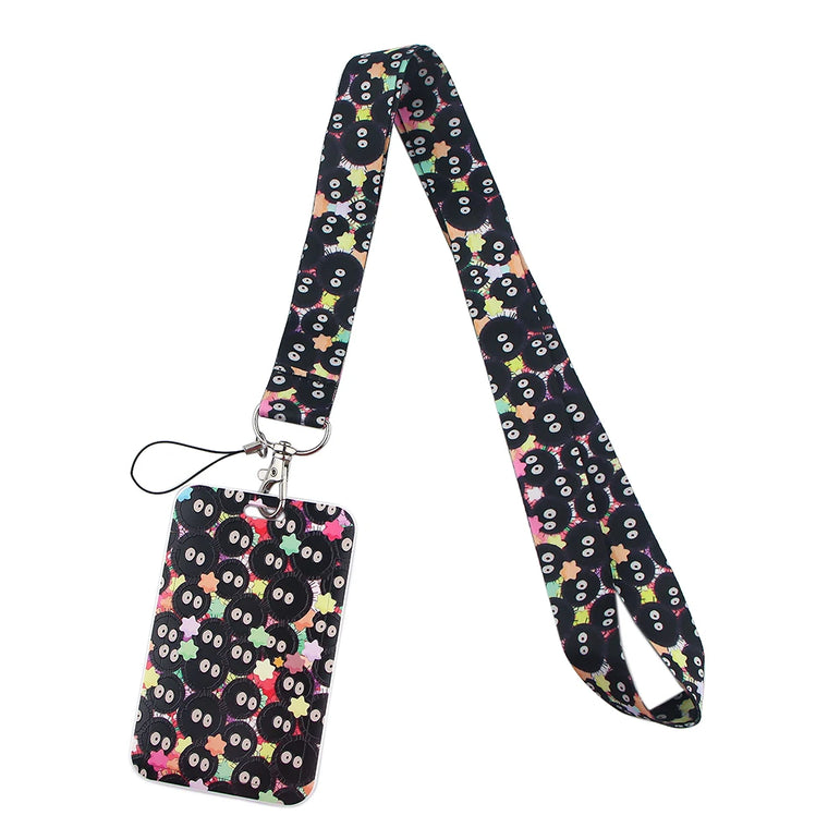 YL188 New Anime Icons Office Lanyard ID Card Badge Holder Pendant Keychain Pass Gym Mobile Kids Key Rings Accessories Gifts