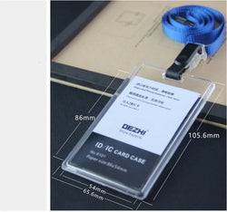 ID Card Holder Keychain Desk Accessories Photocard Holder Business Card Holder Stationery Organizer Clip Holder Office Supplies