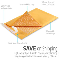10PCS/15 sizes Kraft Bubble Envelopes Paper Padded Mailers Shipping Packaging Envelope Mailing Courier Postal Storage Encelopes