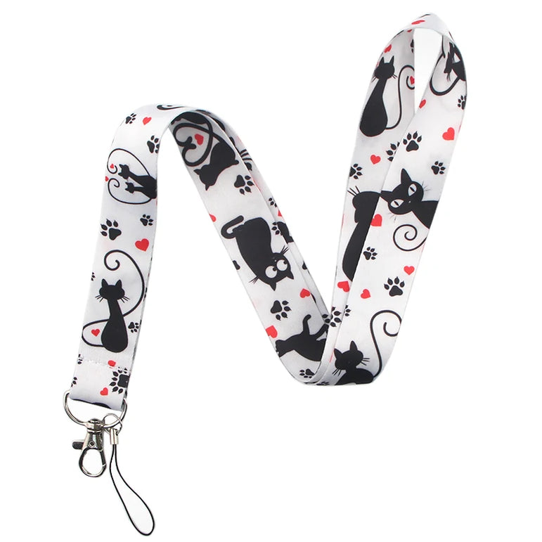 LT683 Cute Sloth Painting Art Neck Strap Lanyards Keychain Badge Holder ID Card Pass Hang Rope Lariat Key Ring Accessories Gifts