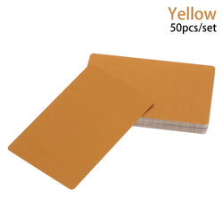 50Pcs/Set DIY Laser Engraving Metal Business Card Aluminum Alloy Blank Card for Marking Special Logo Printing Card Office Supply