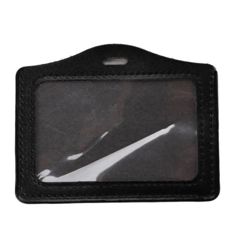 2023 1PC Colorful No zipper Badge Card Set Double-Sided Transparent PU Imitation Leather Credit Card Holder Work Supplies
