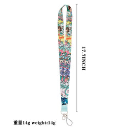 YL188 New Anime Icons Office Lanyard ID Card Badge Holder Pendant Keychain Pass Gym Mobile Kids Key Rings Accessories Gifts
