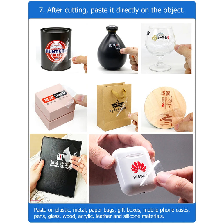 20 50 100PCS UV DTF AB film for all UV printers after transfer metal glass wood plastic Acrylic silicone waterproof sticker